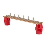 Шина заземляющая главная ГЗШ с изоляторами, 6 подключений, 260ммx40ммx4мм, медь