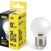Лампа светодиодная G45 шар 9Вт 230В 4000К E27