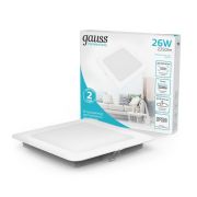 Светильник светодиодный ДВО 26 Вт 2250 лм 4000К AC 220В IP20 квадрат 225х225х26мм монт разм 190х190мм Пластик Elementary