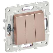 SKANDY Выключатель 3-клавишный 10А SK-V11Sa песочный IEK