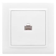 Розетка Минск RJ-45 1-местная СП белая