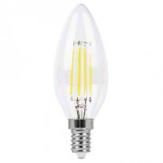 Лампа светодиодная LED 7вт Е14 теплый свеча FILAMENT