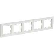 BRITE Рамка 5-местная РУ-5-БрАБ арктический белый IEK