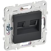 SKANDY Розетка компьютерная двойная RJ45 кат.5E SK-K03G графит IEK