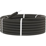 Труба ПВХ гибкая гофрированная д.20мм легкая с протяжкой 100м черный