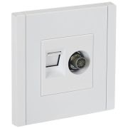 FORTE&PIANO Розетка двойная TV+RJ45 кат.6 FP237 белый IEK