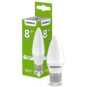 Лампа светодиодная C35 свеча 8Вт 230В 4000К E27 GENERICA