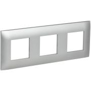 SKANDY Рамка 3-местная SK-F03S серебряный IEK