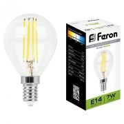 Лампа светодиодная LED 7вт Е14 белый шар FILAMENT