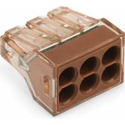 Клемма шестипроводная 1.5-4мм.кв одножильная