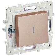 SKANDY Выключатель 1-клавишный проходной с индикацией 10А SK-V08Sa песочный IEK
