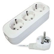 Удлинитель бытовой 3х3м с заземлением 16А АВС-пластик E-303