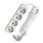 Удлинитель бытовой 4х5м с заземлением 13А АВС-пластик E-304