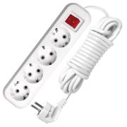 Удлинитель бытовой 4х3м с заземлением с выключателем 10А S-304