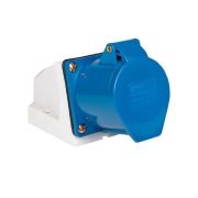 Розетка кабельная 16А 2Р+Е IP44 на поверхность 220В