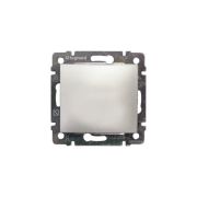 Выключатель 1-клавишный проходной схема 6 10А безвинтовое крепление алюминий VALENA