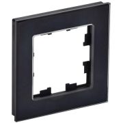 BRITE Рамка 1 пост РУ-1-2-БрЧ стекло черный